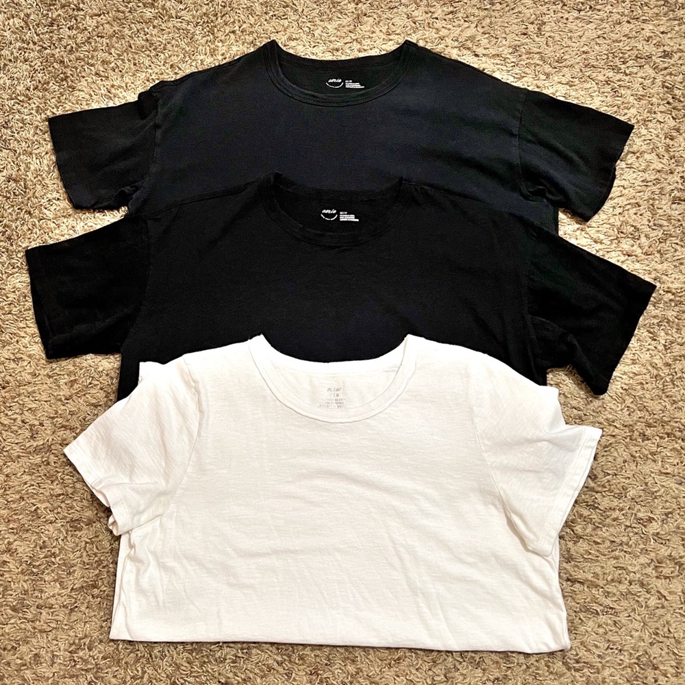 [Aerie] Bundle Of 3 T-shirts Lounge Activewear Basic Casual Athletic XS/Medium